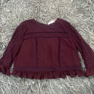 Open back lace blouse